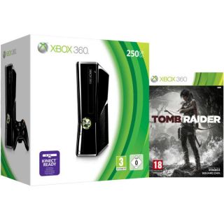 Xbox 360 250GB Matte Black Console Bundle Includes (Tomb Raider)      Games Consoles