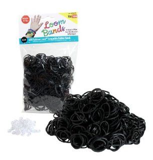 Loom Rubber Bands   600 Rubber Band Refill Pack (BLACK)   100% Latex Free Toys & Games