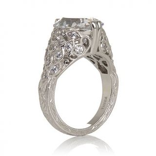 Xavier 5.6ct Absolute™ Oval Stone Milgrained Frame Ring