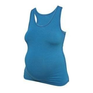 Prana Bamtex Yoga Maternity Tank Top   Use for pregnancy and beyond (Small, Teal) Athletic Maternity Shirts