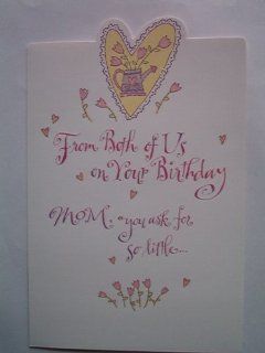 American Greetings Card, Birthday for Mom from Both of Us 