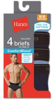Hanes Men's ComfortBlendTM Dyed Brief 4 Pack # 7500P4 at  Mens Clothing store