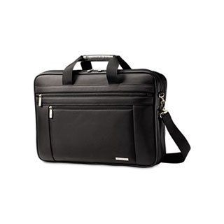 17" Classic Slimbrief Notebook Case, Ballistic Nylon, 17 3/4 x 4 1/2 x 12, Black   Laptop Computer Bags And Cases