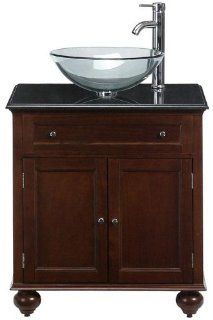 Shop Hampton Bay 2 door Vessel Sink Cabinet, BLACK MARBLE, HAZEL BROWN at the  Furniture Store. Find the latest styles with the lowest prices from Home Decorators Collection