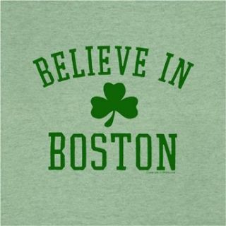 Believe in Boston (Green Ringer) Women's Shirt