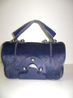 Fendi Handbags Secrete Code Dark Blue CALF HAIR Leather 8BN199 BELOW INVOICE Clothing