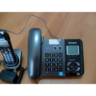 Panasonic KX TG9392T 2 Line Corded/Cordless Phone with Answering System, Metallic Black, 2 Handsets  Cordless Telephones  Electronics