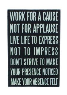 Shop "Work for a Cause"Hanging or Standing Dcor Wood Box Sign for the Home Bar   Office   Desk, Wall or Tabletop Display 15" X 10" X 2.75" at the  Home Dcor Store. Find the latest styles with the lowest prices from Primitives By 