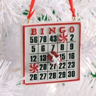Hallmark 2012 Christmas DIR 815 Holiday Bingo Card Ornament   Decorative Hanging Ornaments