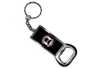 Graphics and More Ring Bottlecap Opener Key Chain, Zombie Outbreak Response Team Gasmask Skull Red (KK1205)  Automotive Key Chains 