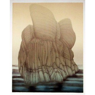 Art Untitled   Sea Rock Formation  Lithography  Alain Le Foll
