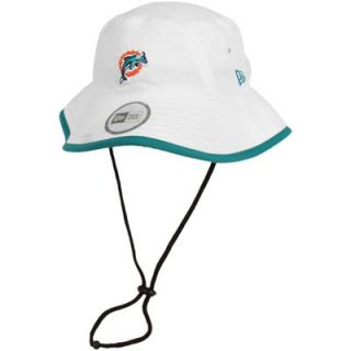 New Era Miami Dolphins Training Bucket Hat   White