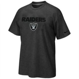 Nike Oakland Raiders Authentic Logo T Shirt   Charcoal
