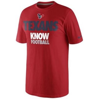 Nike Houston Texans Draft II T Shirt   Red