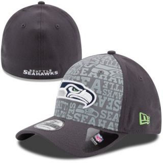 Mens New Era Graphite Seattle Seahawks 2014 NFL Draft 39THIRTY Flex Hat