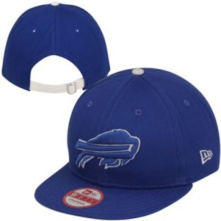 New Era Buffalo Bills 9FIFTY Leather Strapper Adjustable Hat   Royal Blue
