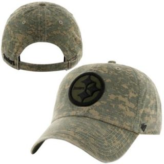 47 Brand Pittsburgh Steelers Clean Up Legacy Adjustable Hat   Camo
