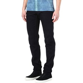 ALEXANDER MCQUEEN   Contrast waistband slim fit tapered jeans