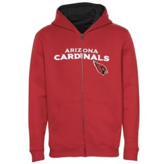 Arizona Cardinals Youth Full Zip Fleece Hoodie   Cardinal
