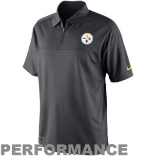 Nike Pittsburgh Steelers Conference Quarter Zip Performance Polo   Anthracite