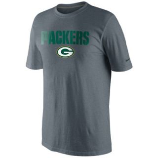 Nike Green Bay Packers Authentic Logo T Shirt   Charcoal