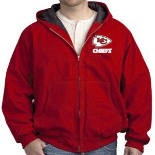 Kansas City Chiefs Red Cumberland Canvas Shell Full Zip Hoodie Jacket
