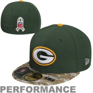 New Era Green Bay Packers Youth Salute to Service On Field 59FIFTY Fitted Hat   Green/Digital Camo