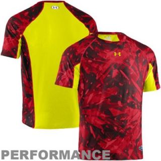 Under Armour 2013 NFL Combine Authentic Shatter Fitted Performance T Shirt   Red/Yellow
