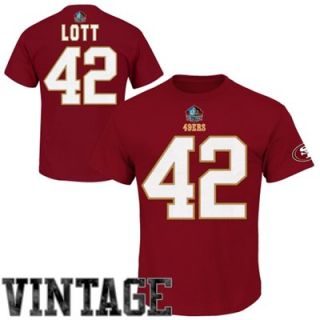 Ronnie Lott San Francisco 49ers Hall Of Fame Eligible Receiver T Shirt   Scarlet