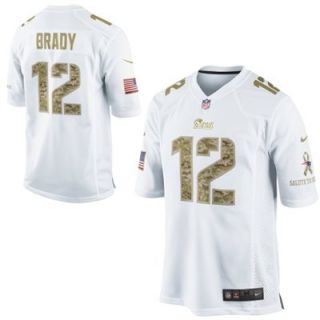 Nike Tom Brady New England Patriots Salute to Service Game Jersey   White