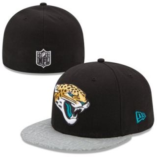 Mens New Era Black Jacksonville Jaguars 2014 NFL Draft 59FIFTY Reflective Fitted Hat