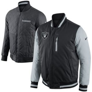 Nike Oakland Raiders Defender Reversible Full Zip Jacket   Black/Silver