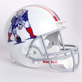 Riddell New England Patriots White 1965 1981 Throwback Replica Full Size Helmet