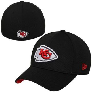 New Era Kansas City Chiefs Big Logo 39THIRTY Flex Hat   Black