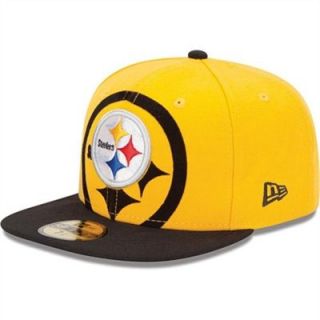 New Era Pittsburgh Steelers Over Flock 59FIFTY Structured Fitted Hat