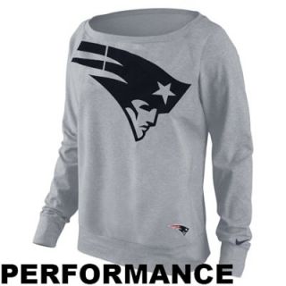 Nike New England Patriots Ladies Wildcard Epic Crew Performance Sweatshirt   Gray