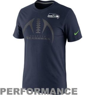 Nike Seattle Seahawks Legend Carbon Football Icon Performance T Shirt   College Navy