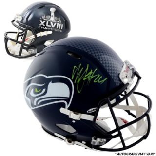 Riddell Marshawn Lynch Seattle Seahawks Super Bowl XLVIII Champions Autographed Pro Line Authentic Helmet