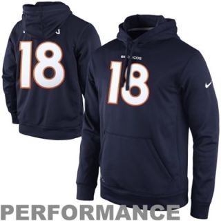 Nike Peyton Manning Denver Broncos Performance Hoodie   Navy Blue