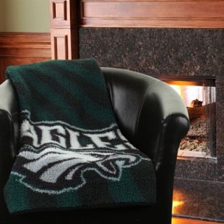Philadelphia Eagles 50 x 60 Strobe Sherpa Blanket   Midnight Green