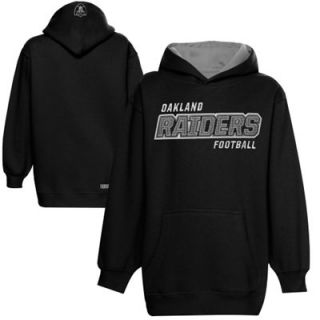 Oakland Raiders Youth Gridiron Pullover Hoodie   Black
