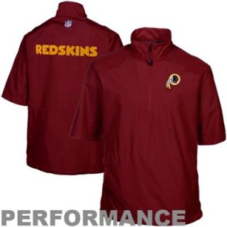 Nike Washington Redskins Hot Quarter Zip Short Sleeve Pullover Performance Jacket   Burgundy