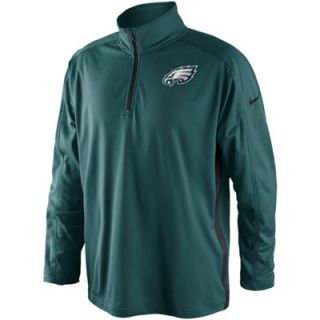 Nike Philadelphia Eagles Coaches Knit Quarter Zip Pullover Jacket   Midnight Green