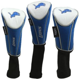 Detroit Lions Three Pack Golf Club Headcovers   Light Blue/White
