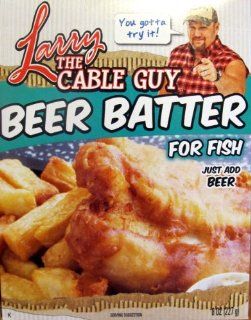Larry the Cable Guy Beer Batter for Fish 8 Oz. Box.You Gotta Try It Git r done  Larry The Cable Guy Batter Mix  Grocery & Gourmet Food