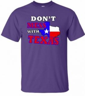 Youth Purple Don't Mess With Texas T Shirt   YS 6 8 Clothing