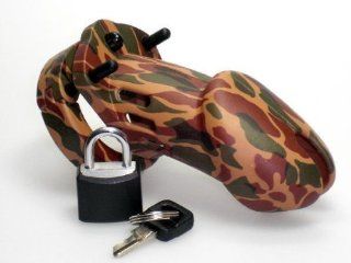 Male Chastity Device w/ 5 Different Cock Rings Camo / Military Health & Personal Care