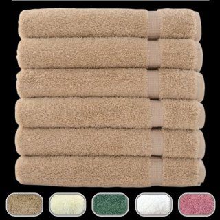 Luxury Hotel & Spa Towels   100% Turkish Cotton & Made in Turkey (Taupe, Hand Towel   Qty 6)   Bath Towels
