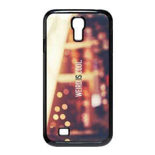 Light Spots Effect Quoted Weird Is Cool SamSung Galaxy S4 I9500 Case Snap on Hard Case Cover Electronics