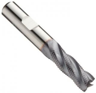 Niagara Cutter REC448 Cobalt Steel End Mill, Fine Pitch Rougher, TiCN Coated, 4 Flutes, Chamfer End, 3/4" Cutting Length, 5/16" Cutting Diameter Square Nose End Mills